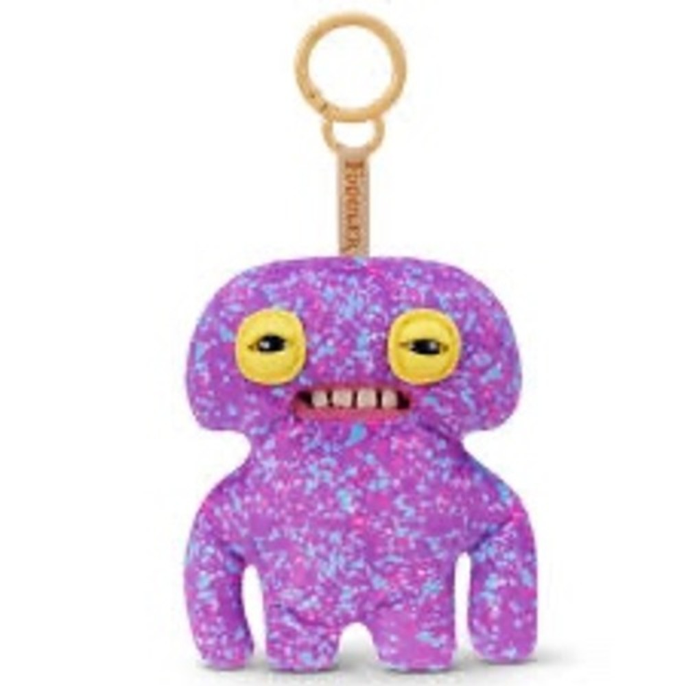 Zuru Fuggler Keyring Plush Purple Splatter Monster New‎ Funny Ugly Monster Clip